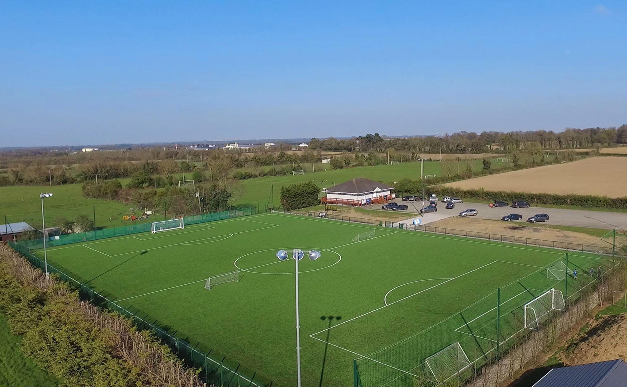CCGrass artificial grass factory FIFA Quality football field Ballyoulster Fc, UK