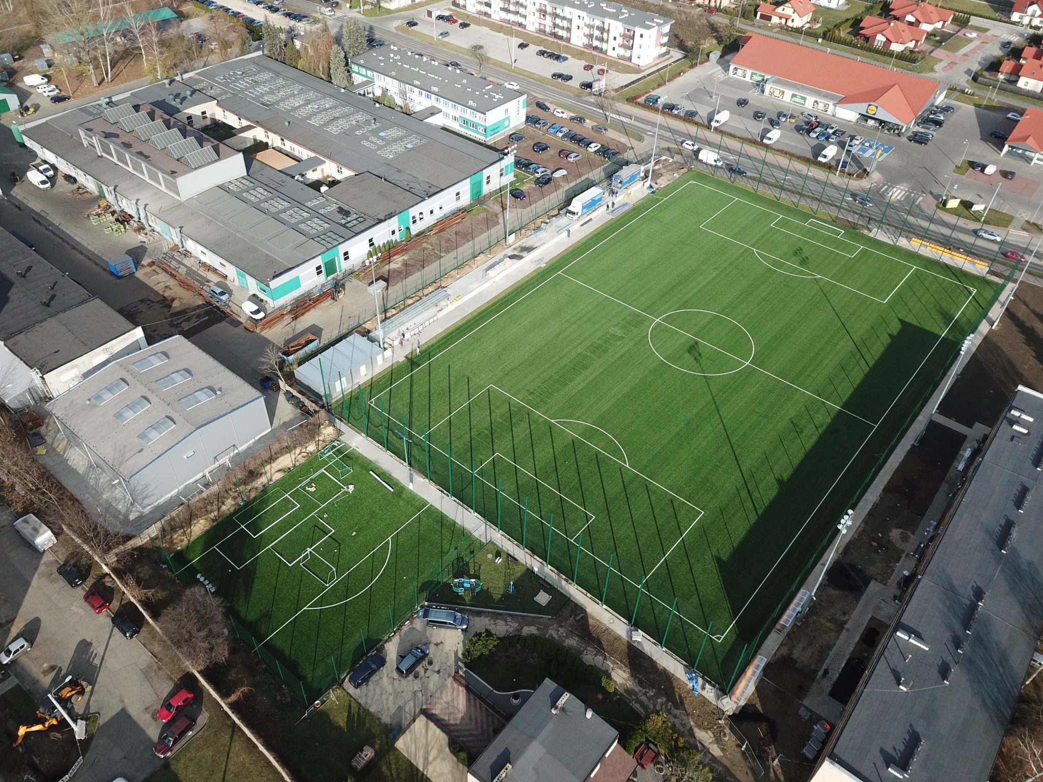 CCGrass artificial grass factory FIFA quality pro football field Boiska pilkarskie przy ul. Knosaly, Poland