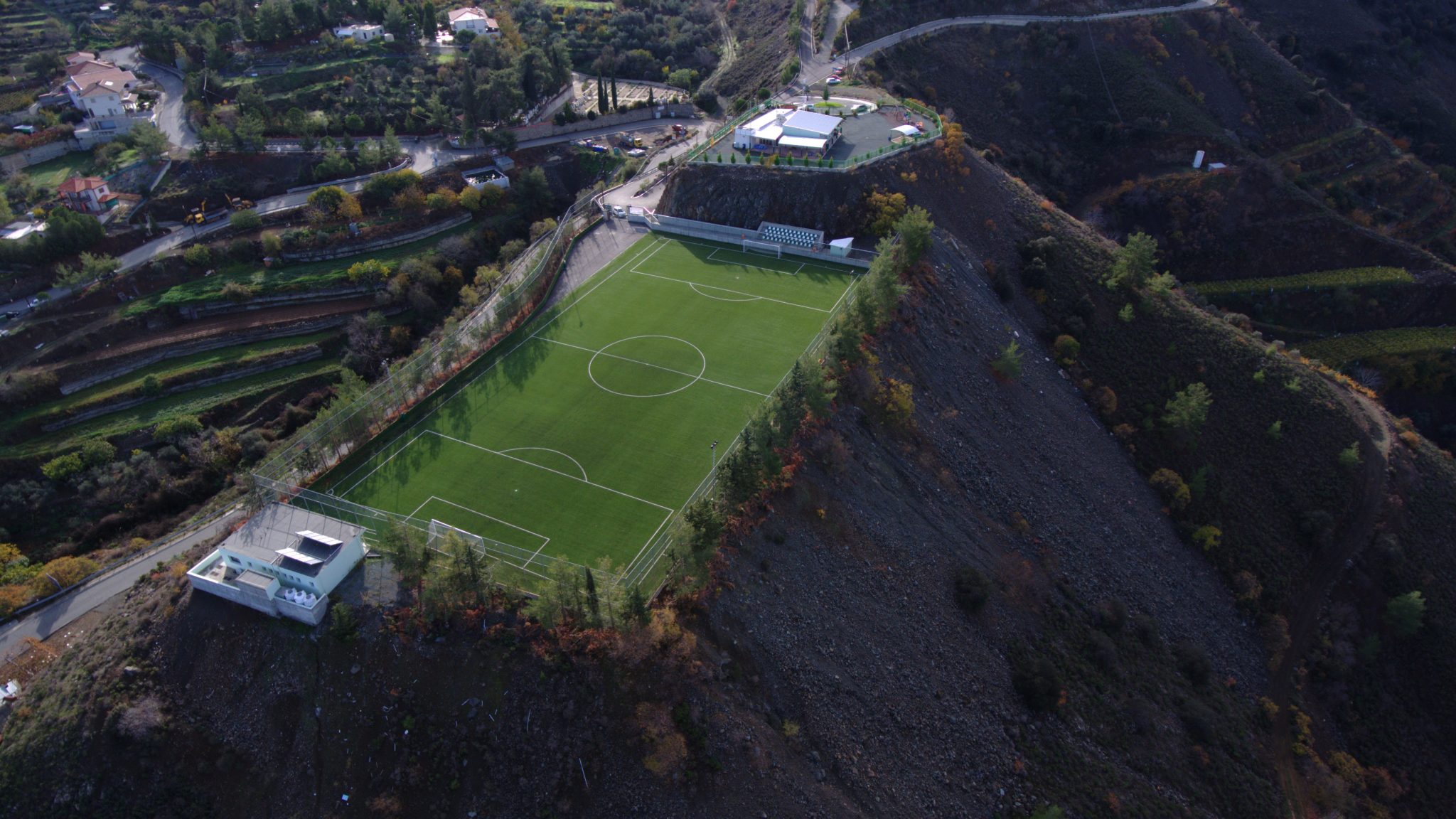 CCGrass artificial grass factory FIFA quality football field Farmakas Communal Football Pitch, Cyprus